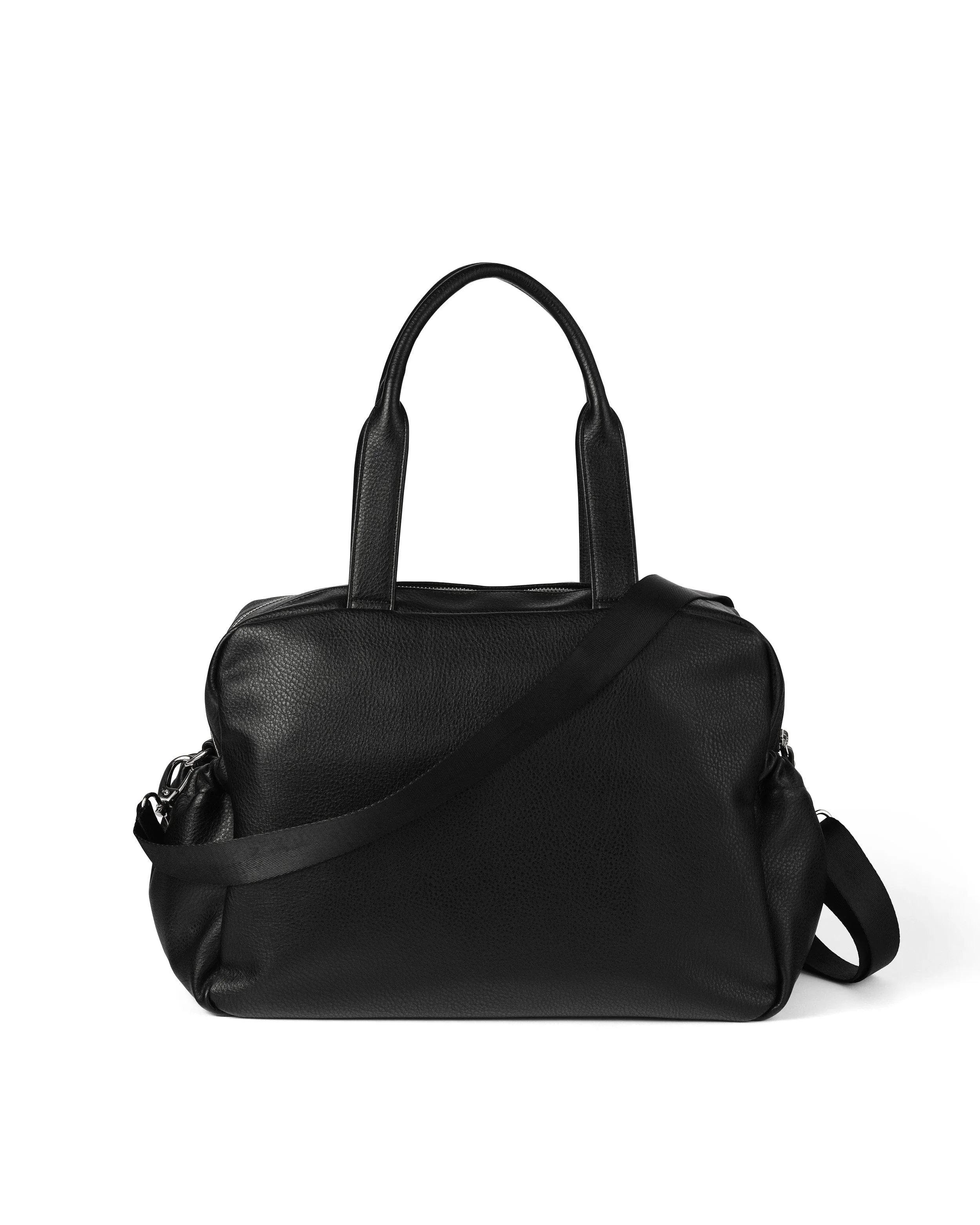 Carry All Nappy Bag - Black Dimple Vegan Leather