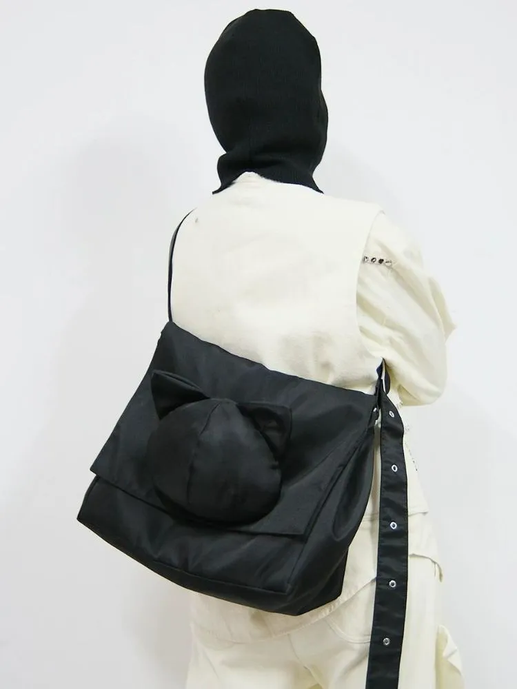 Cat Head Waterproof Crossbody Messenger Bag【s0000005204】