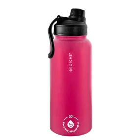 CHICAGO STEEL Insulated Water Bottle, Travel Flask, Tea Bottle with Chug Lid, 32oz