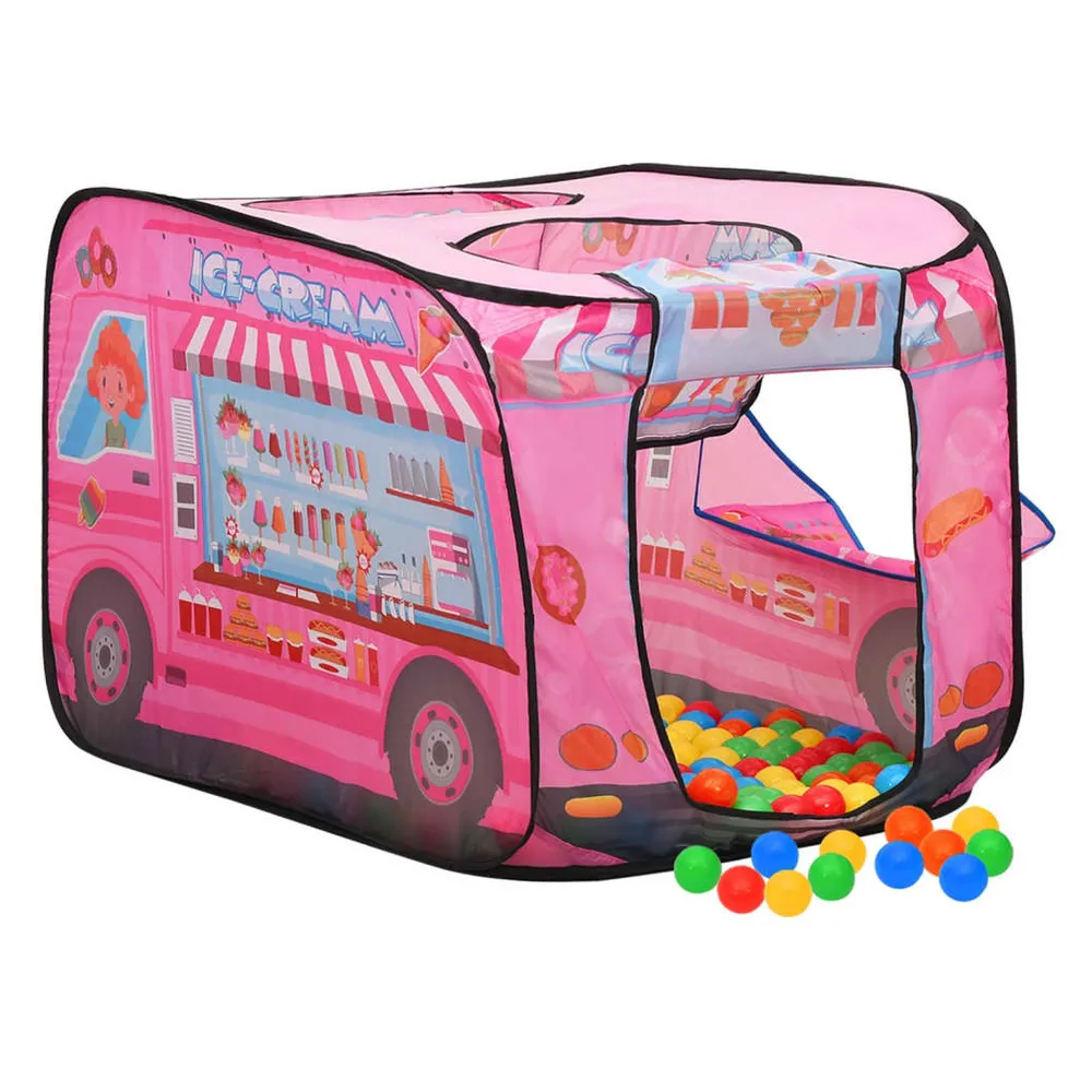 Children Play Tent with 250 Balls Pink 70x112x70 cm