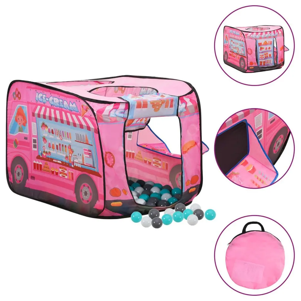 Children Play Tent with 250 Balls Pink 70x112x70 cm