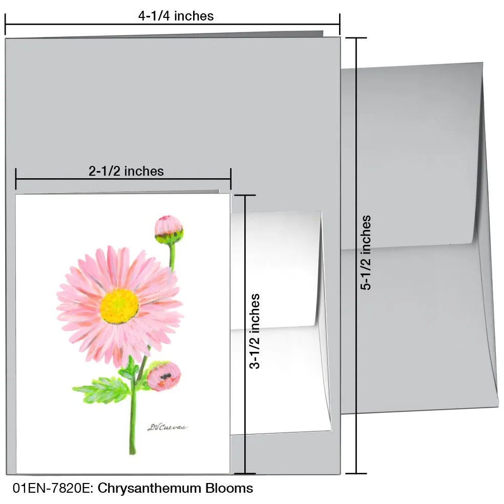 Chrysanthemum Blooms, Greeting Card (7820E)