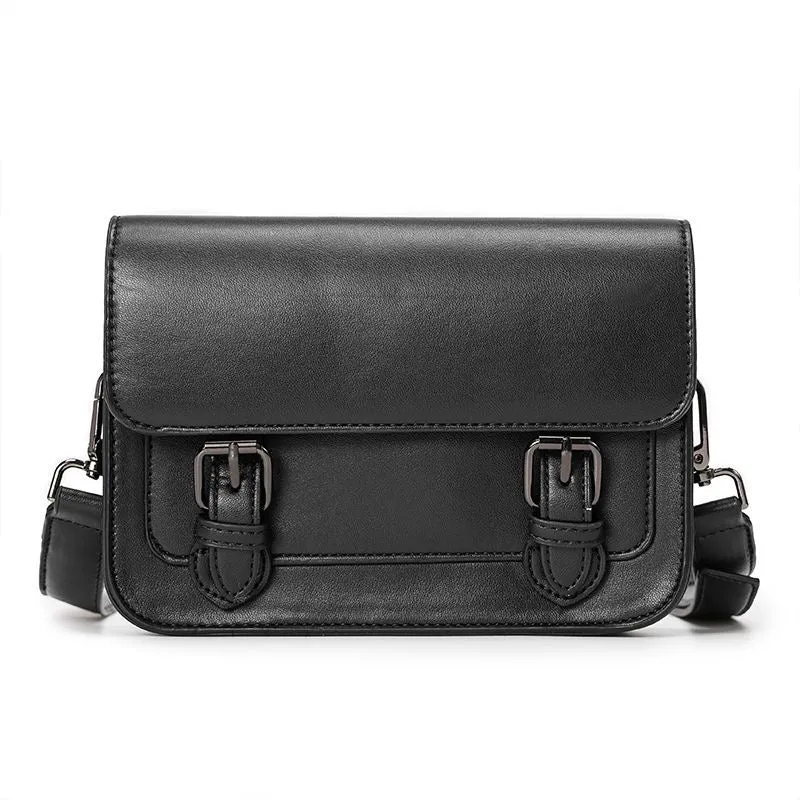 Classic Buckle Messenger Crossbody Bag