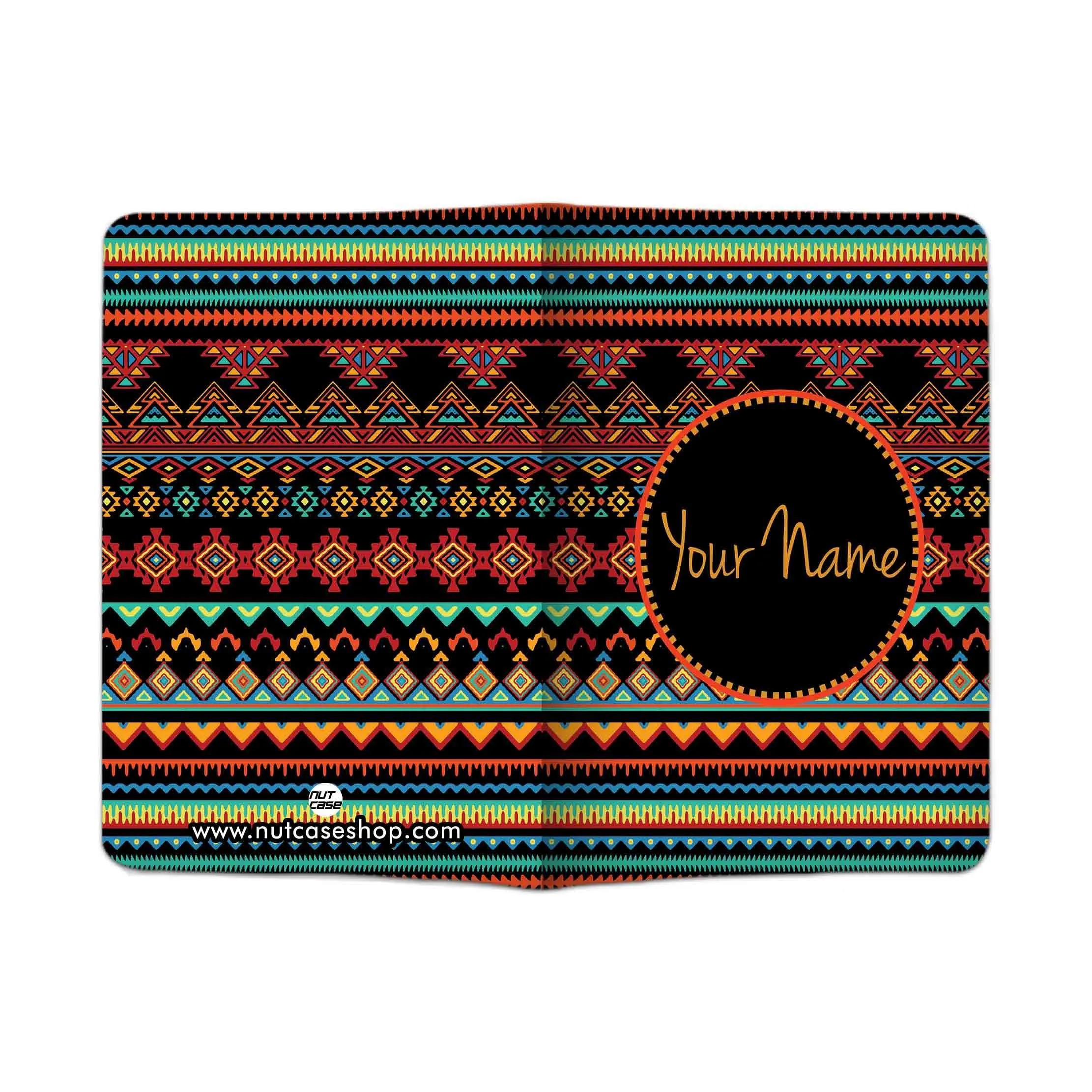 Classic Personalized Passport Cover -  Aztec Pattern