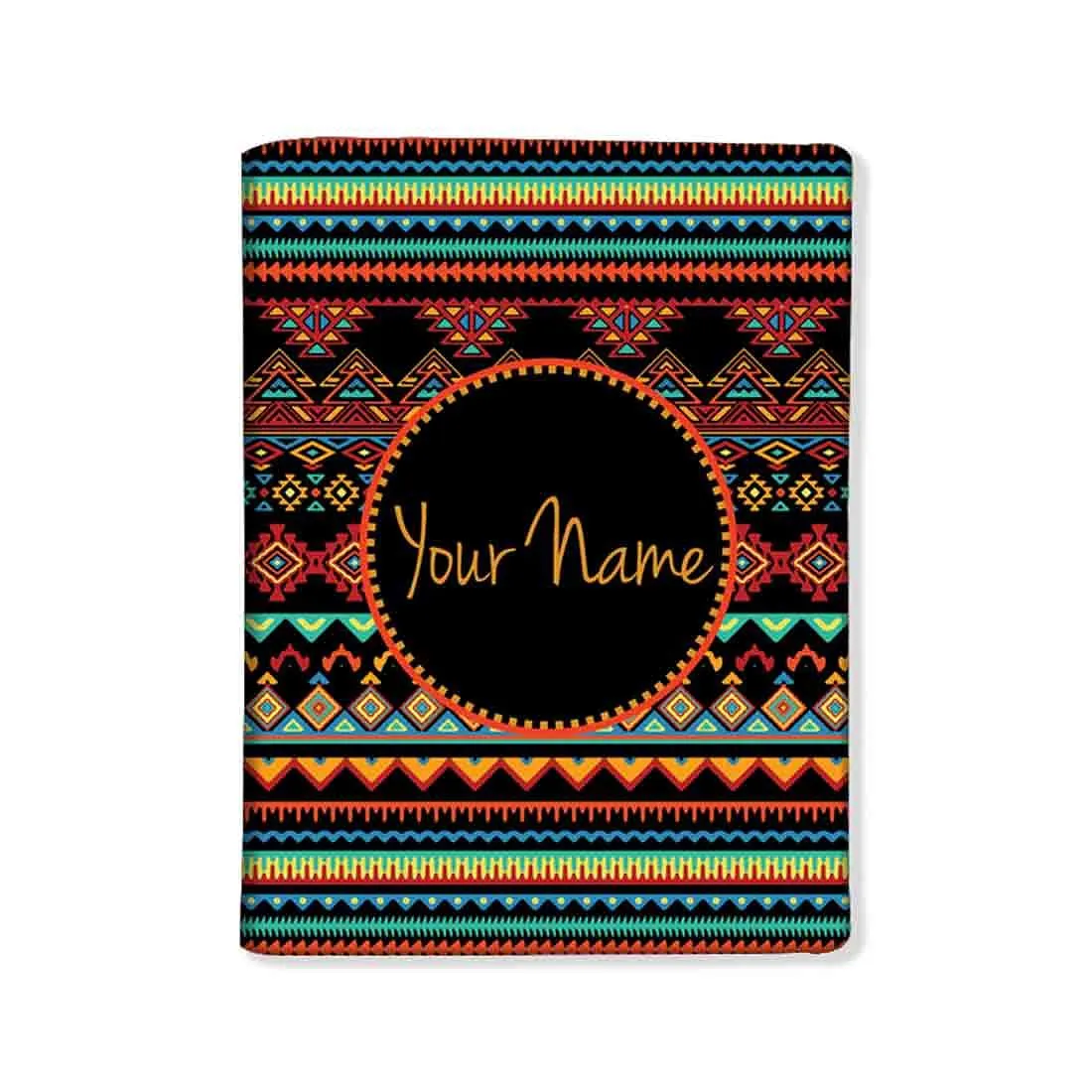 Classic Personalized Passport Cover -  Aztec Pattern