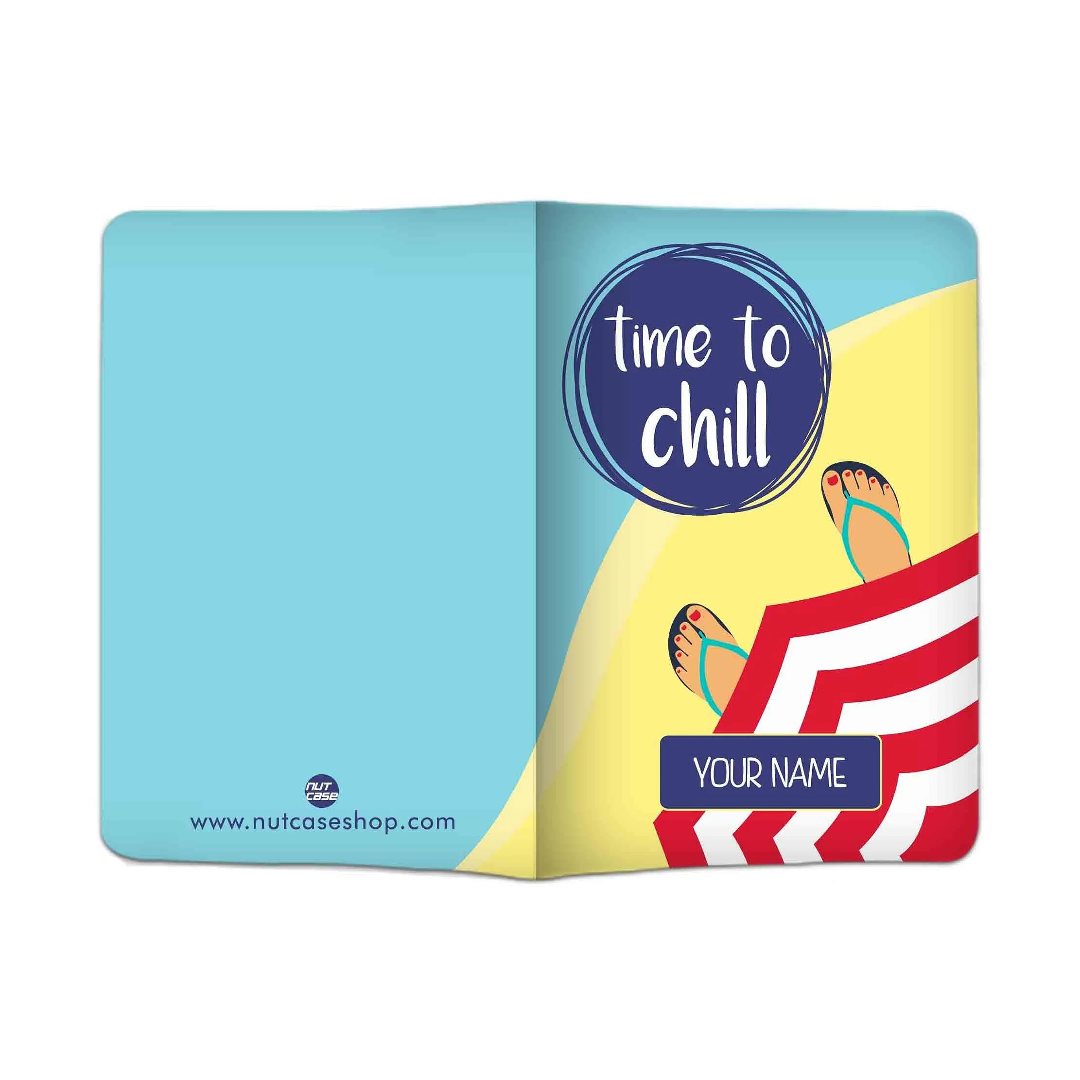 Classic Personalized Passport Cover -  Time To Chill