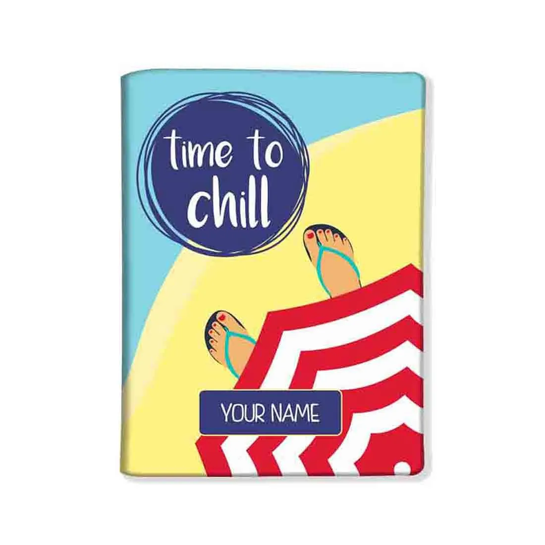 Classic Personalized Passport Cover -  Time To Chill