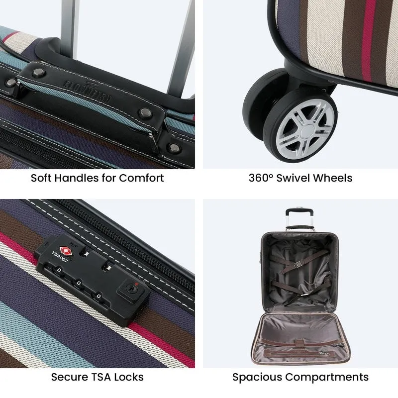 Compact Cabin Trolley Bag - Lightweight, Water Resistant | Mute Wheels | 30L | Multi-Colour