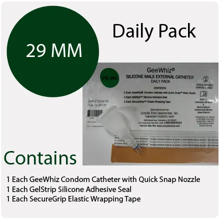 Condom Catheter 29mm GeeWhiz  daily pack of 35 condom catheters