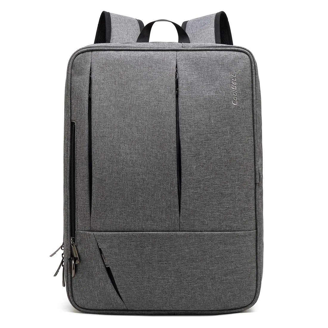 CoolBELL 2 in 1 Convertible Nylon Business Backpack for 17.3 inch laptop Messenger Bag (Grey)