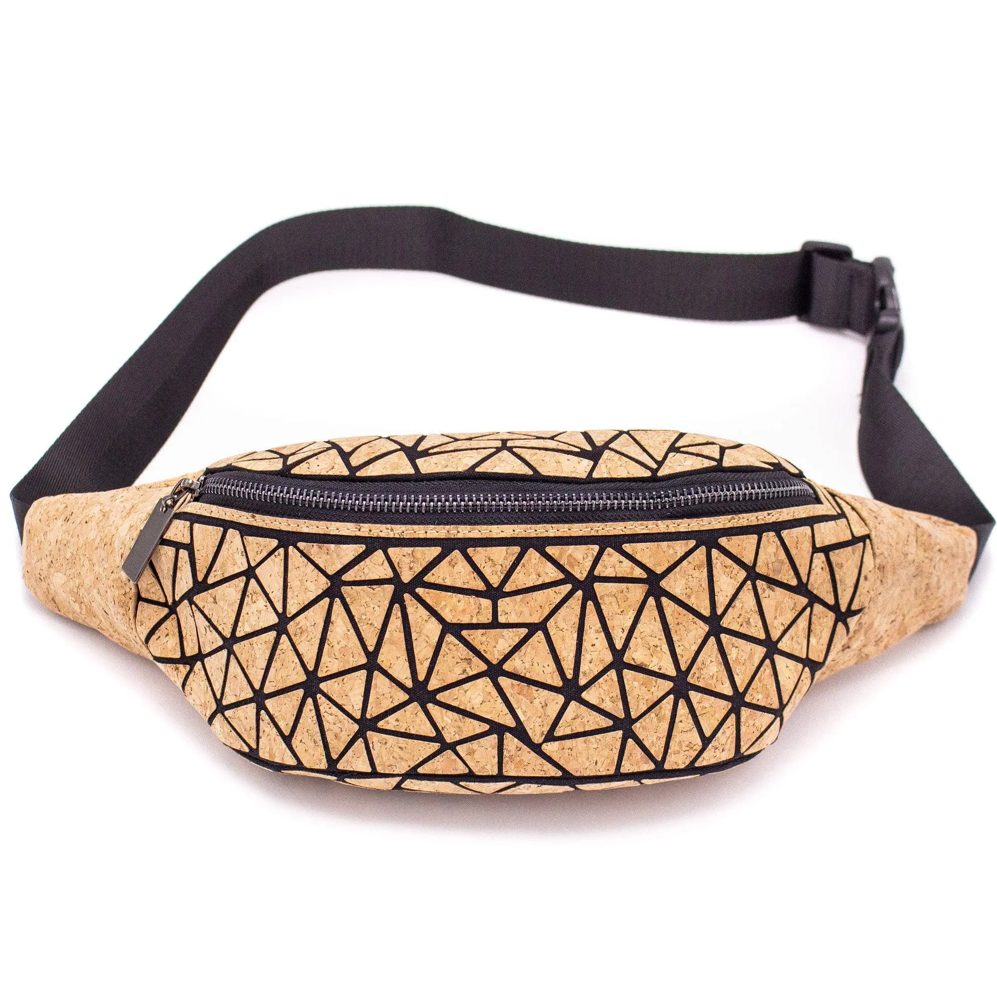 Cork Vegan Geometric Fanny Pack- BAG-2067