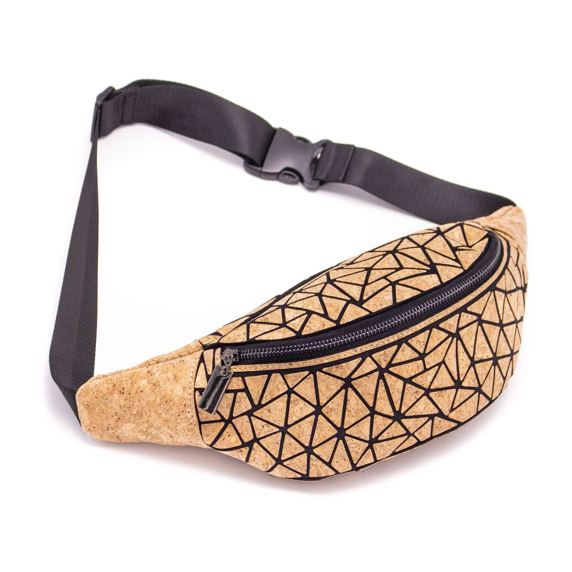 Cork Vegan Geometric Fanny Pack- BAG-2067