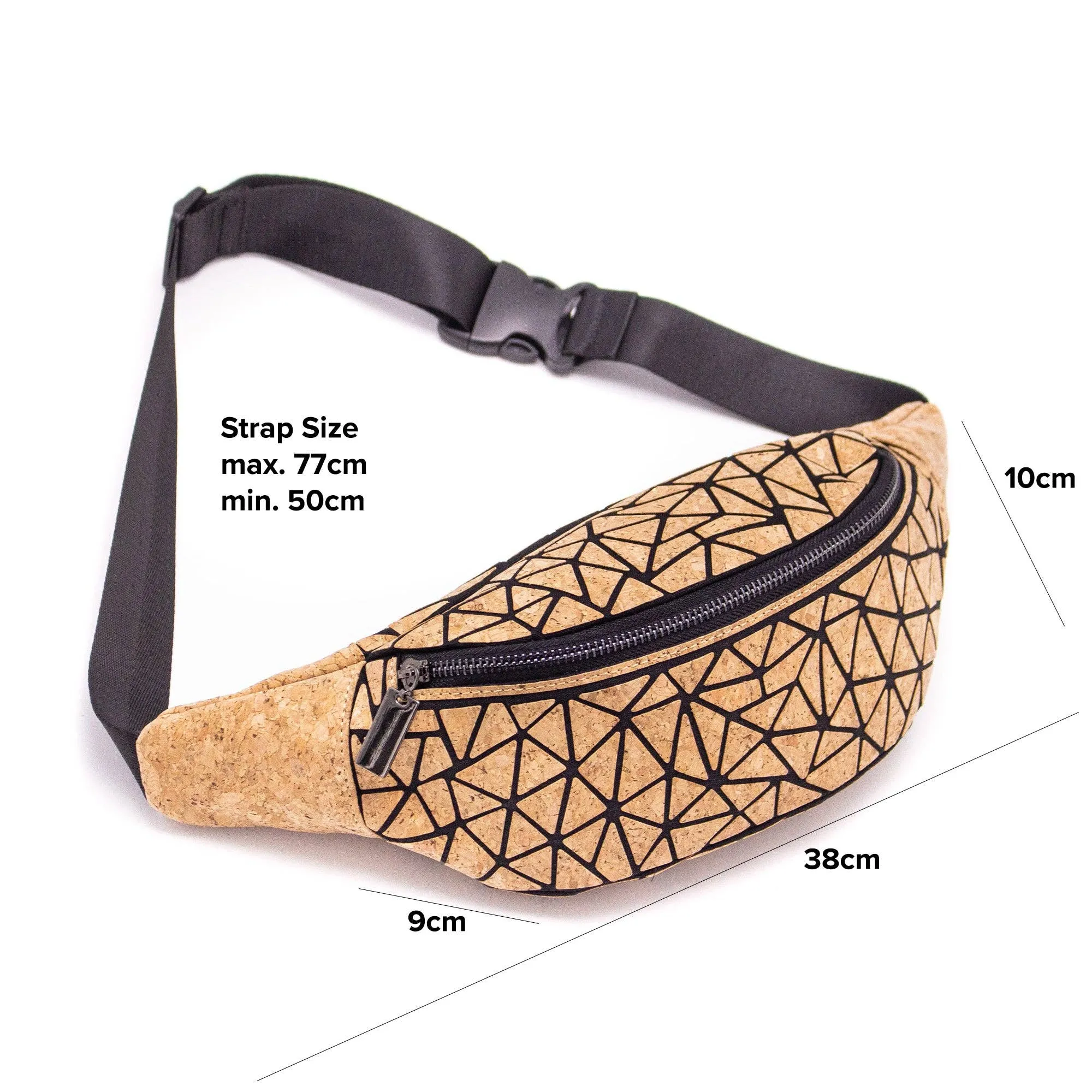 Cork Vegan Geometric Fanny Pack- BAG-2067