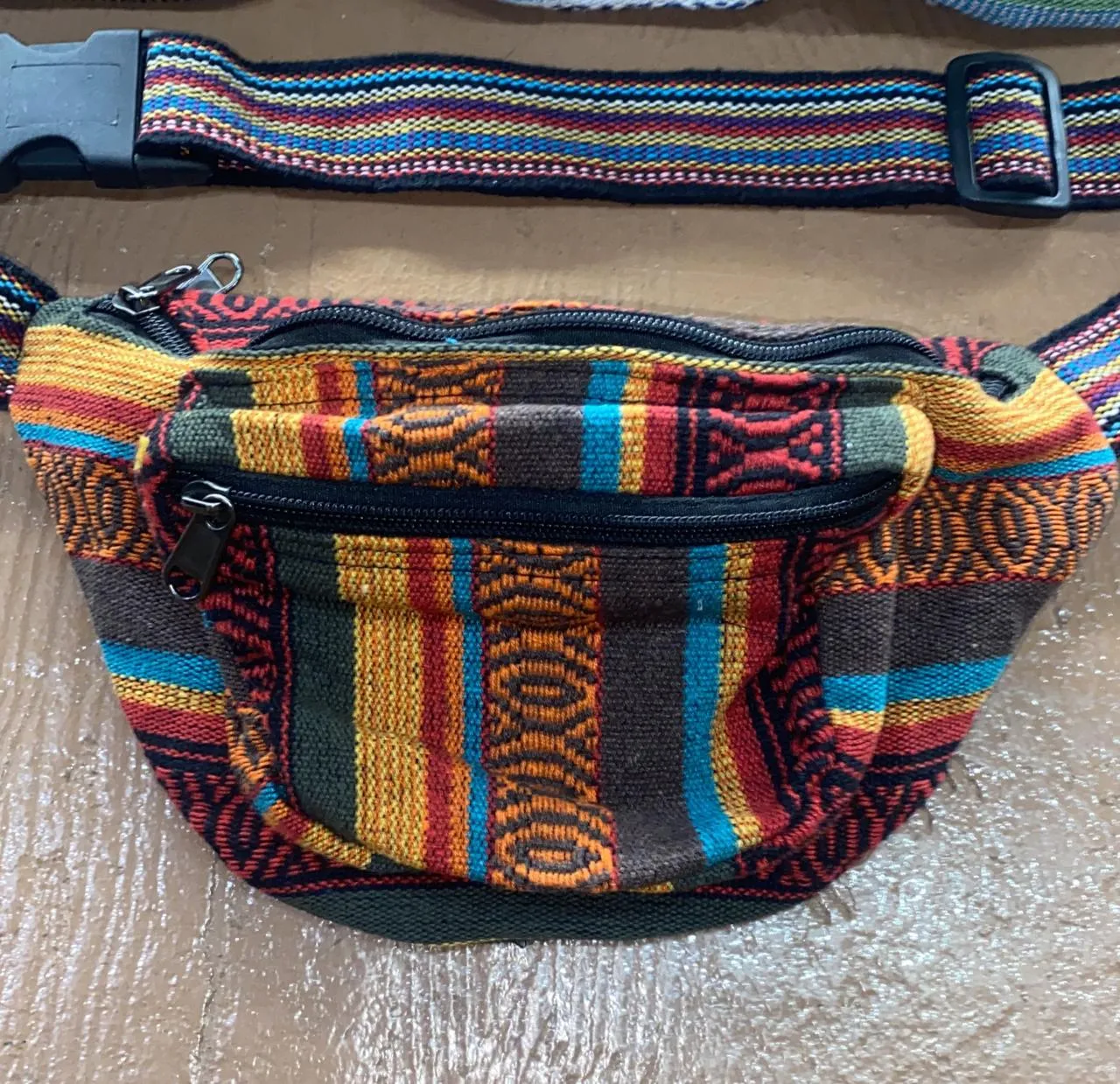 Cotton 3-Pocket Adjustable Fanny Pack (Assorted)