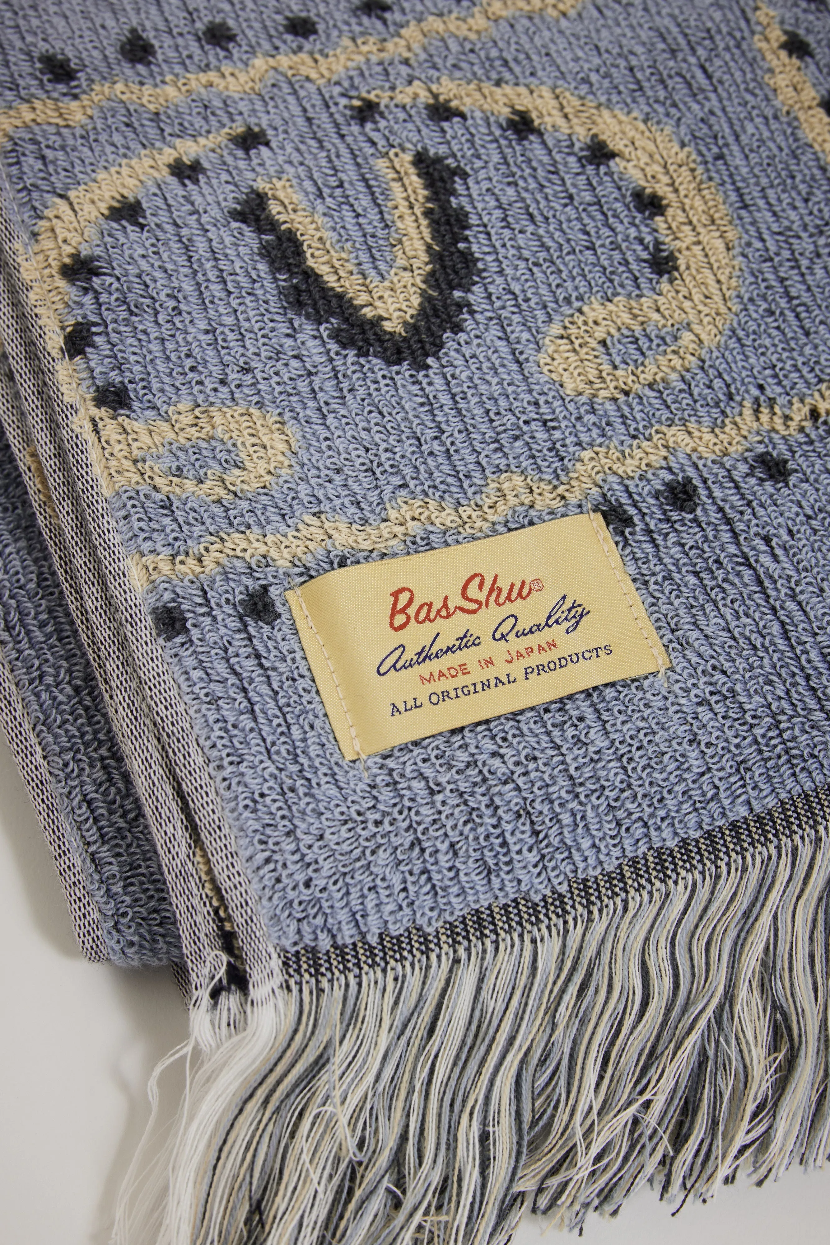 Cotton Pile Blanket Bandana Blue