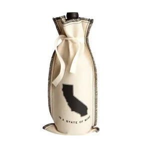 Cotton Tie Coverstitch Wine Gift Bag California State of Wine