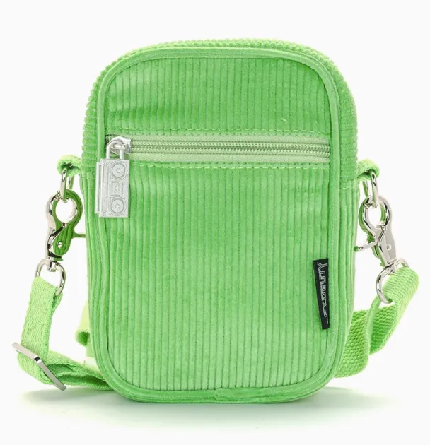 Crossbody Mini Brick Bag - Green Corduroy