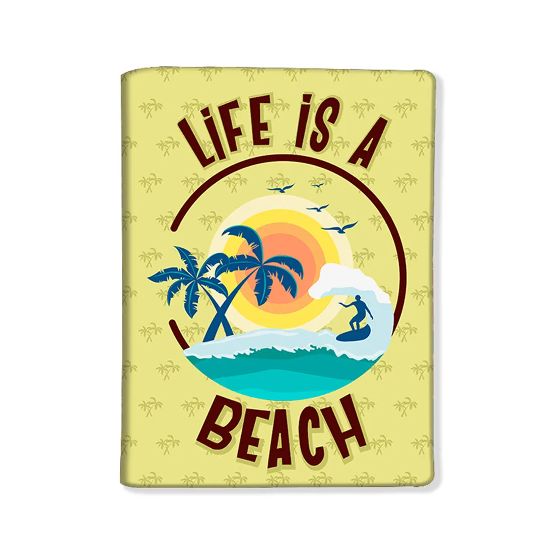 Cute Passport Holder Travel Case With Luggage Tag - Life Is a Beach