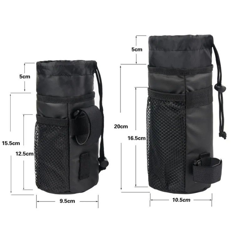 Cycling Water Bottle Bag Handlebar Insulation Water Bottle Bag Mobile Phone Bag 15.5 x 9.5 x 9.5cm