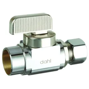 DAHL mini-ball 511-13-31-BAG Stop Valve, 1/2 x 3/8 in Connection, Female Solder x Compression, 250 psi Pressure