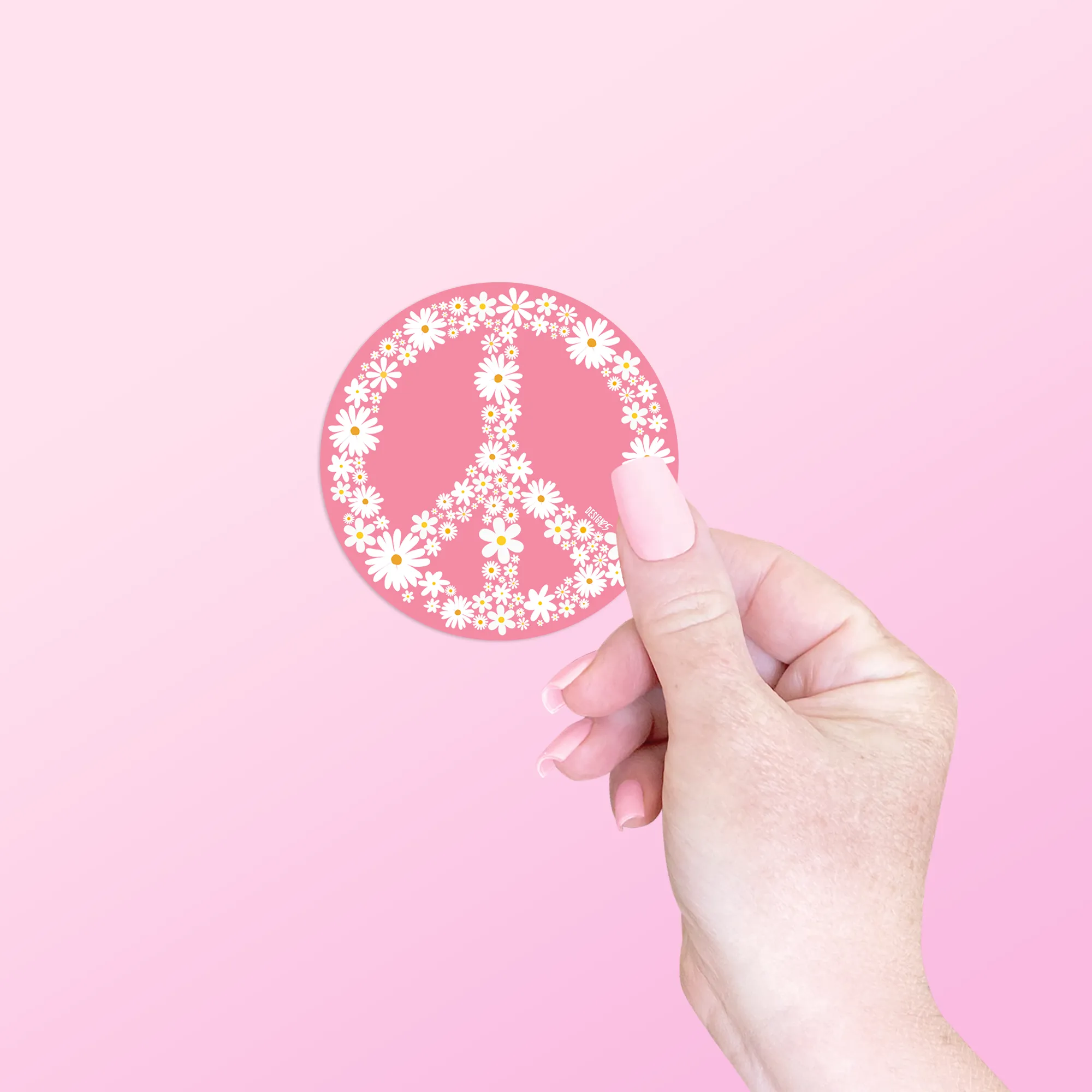 Daisy Peace Sign Sticker