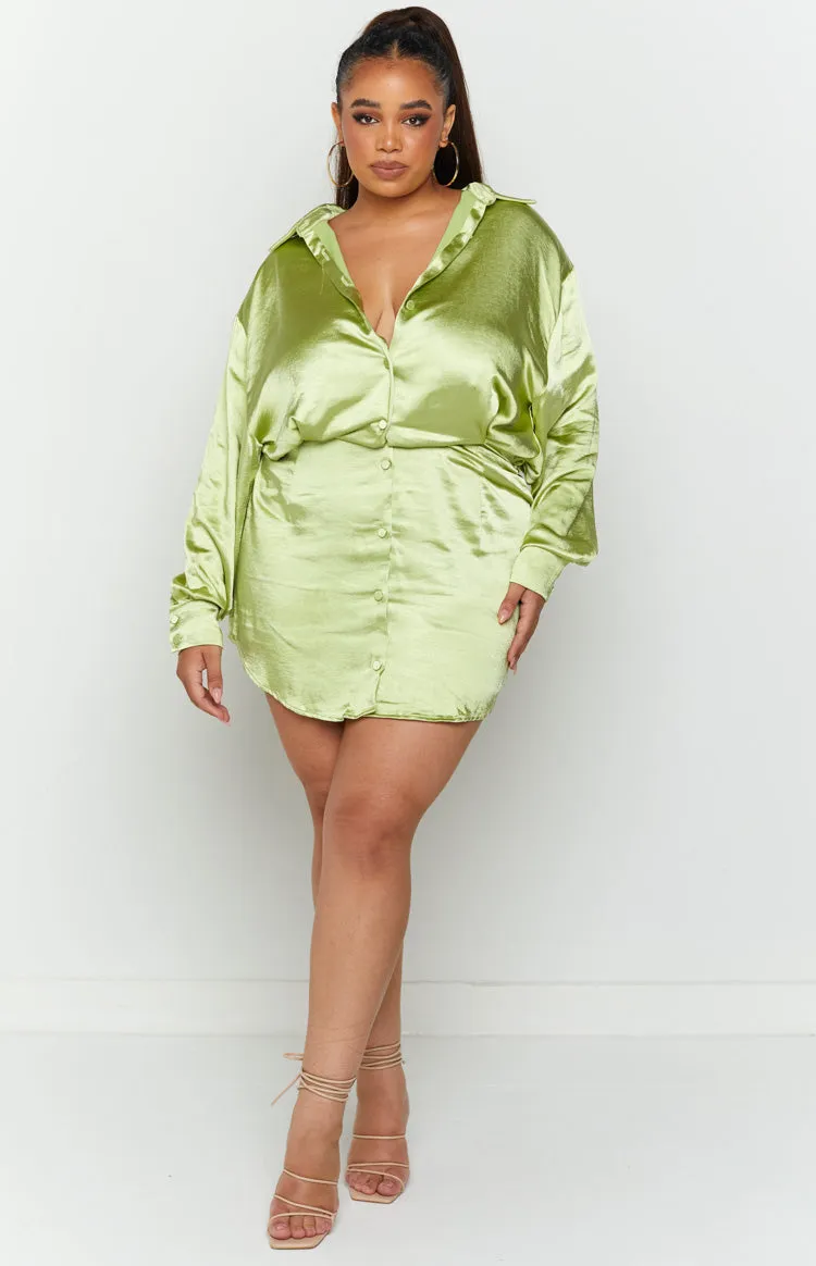 Deeper Water Mini Dress Green