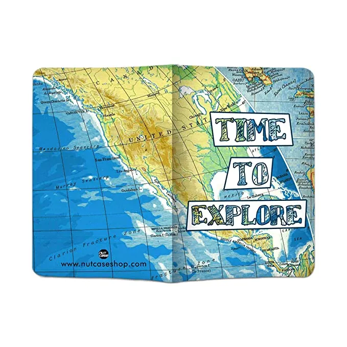 Designer Passport Cover - Atlas Map