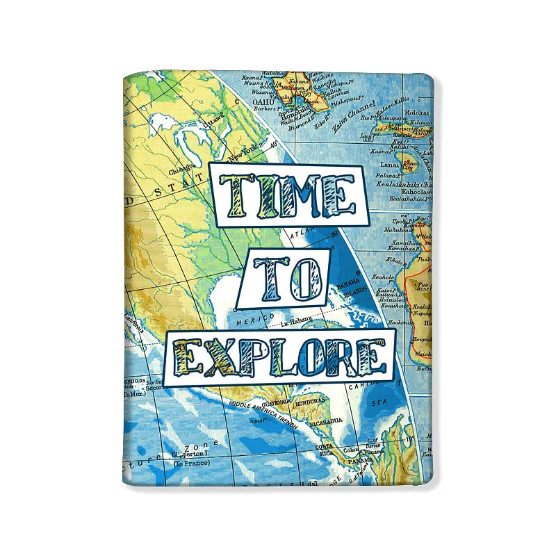 Designer Passport Cover - Atlas Map