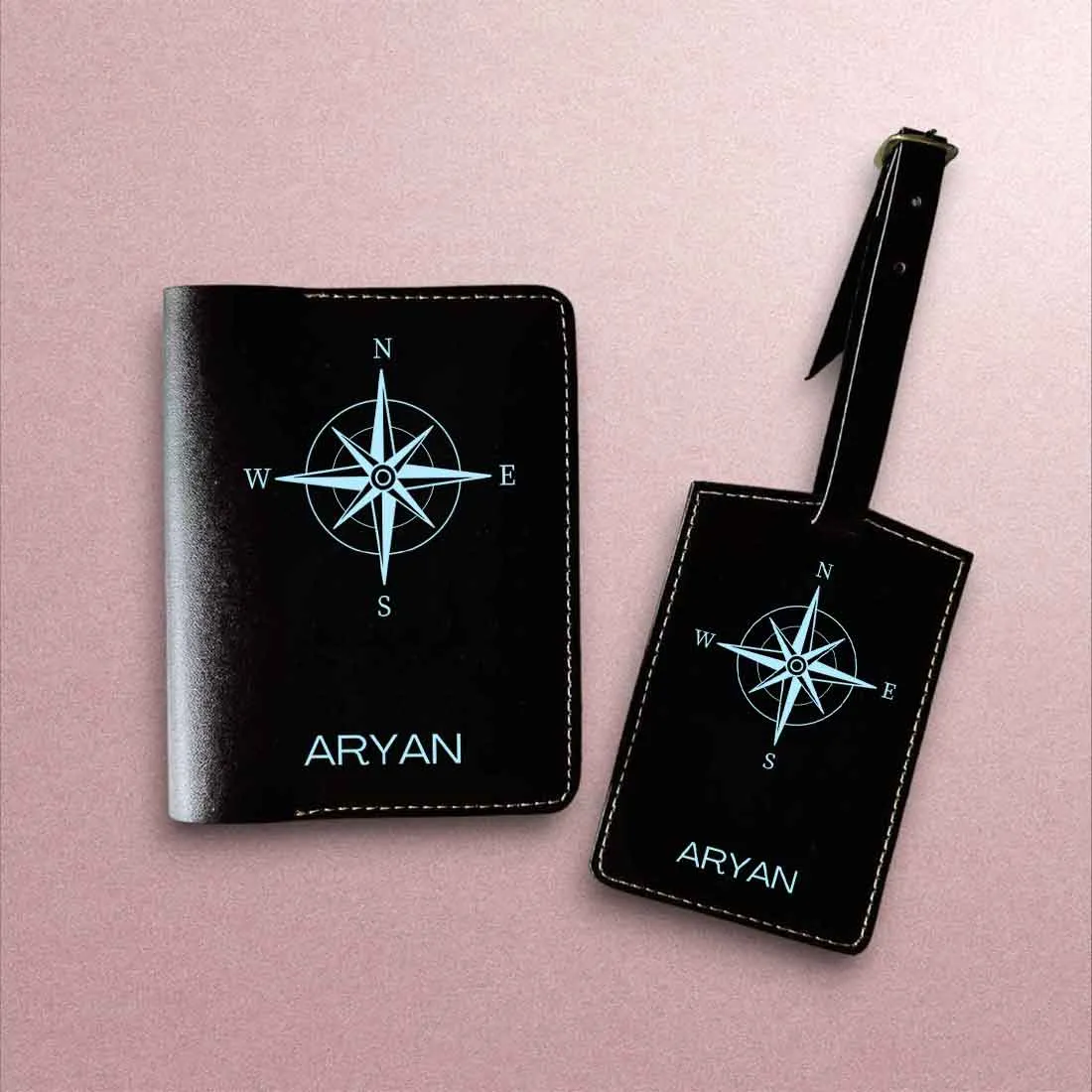 Designer Passport Cover Customized PU Leather Passport Cover and Luggage Tag Set