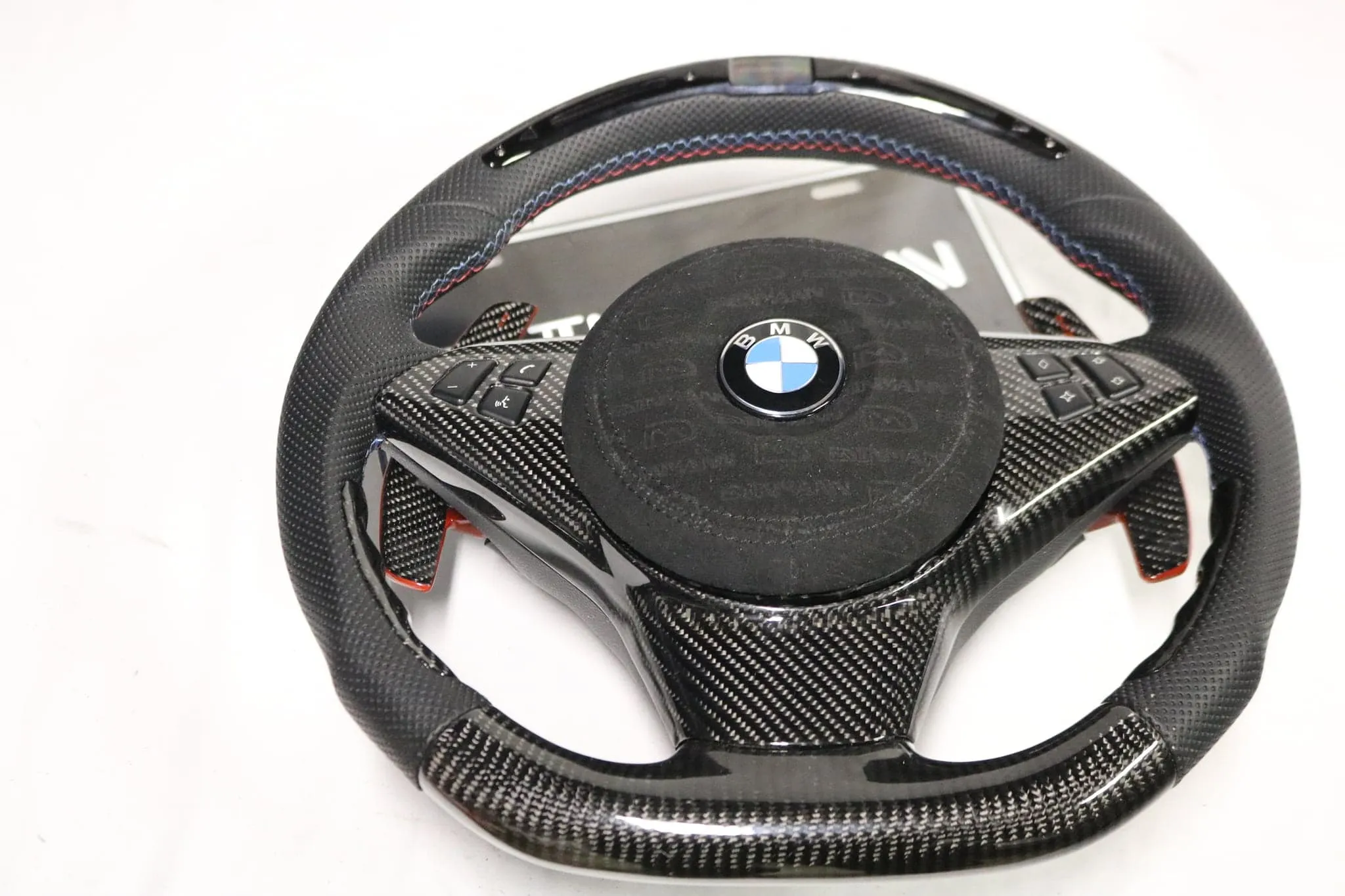 Dinmann CF Steering Wheel with performance light| E6X M5 & M6 | - with up to 300$ Refund Option