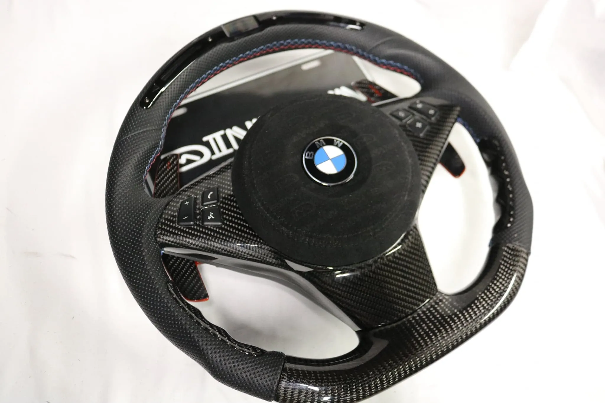 Dinmann CF Steering Wheel with performance light| E6X M5 & M6 | - with up to 300$ Refund Option