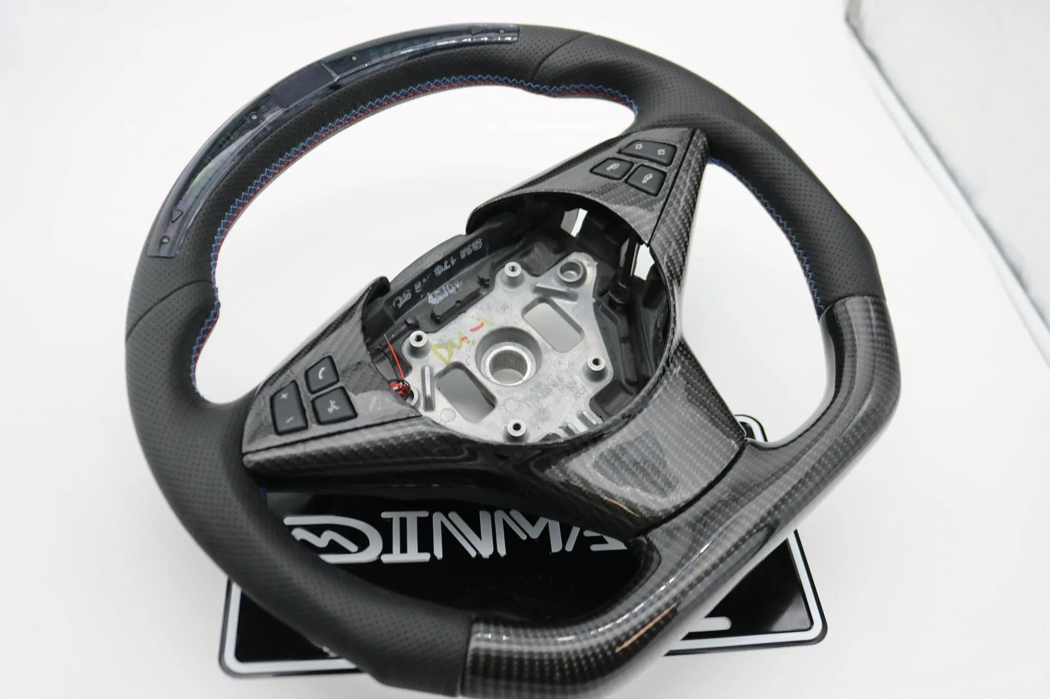 Dinmann CF Steering Wheel with performance light| E6X M5 & M6 | - with up to 300$ Refund Option