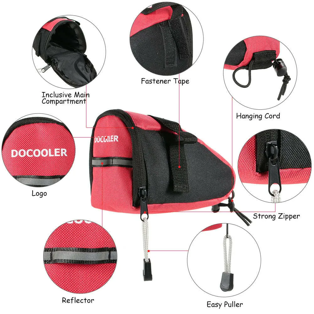 Docooler Bike Bicycle Cycle Saddle Bag Ultra-light Seat Bag Pouch Rear Tail Pack Bag