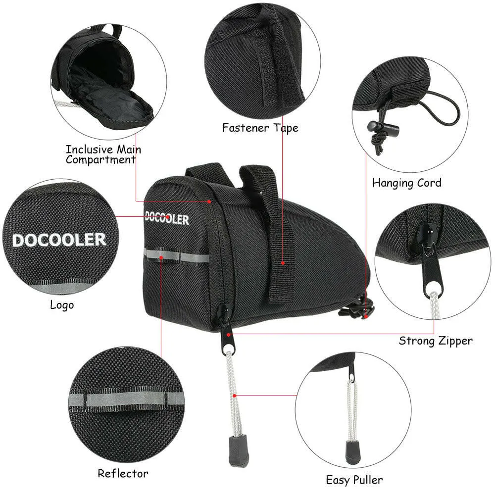 Docooler Bike Bicycle Cycle Saddle Bag Ultra-light Seat Bag Pouch Rear Tail Pack Bag