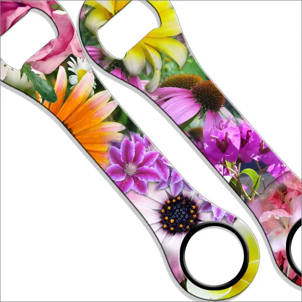 Dog Bone Bottle Opener / Bar Key - Flowers