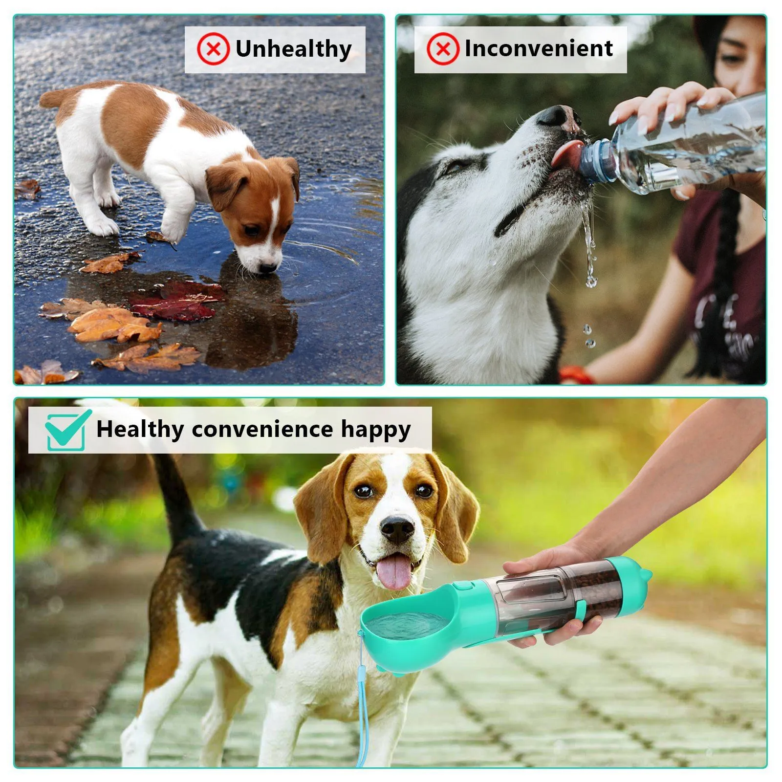 Dog Water Bottle Portable Leak Proof for Hiking Climbing Travel