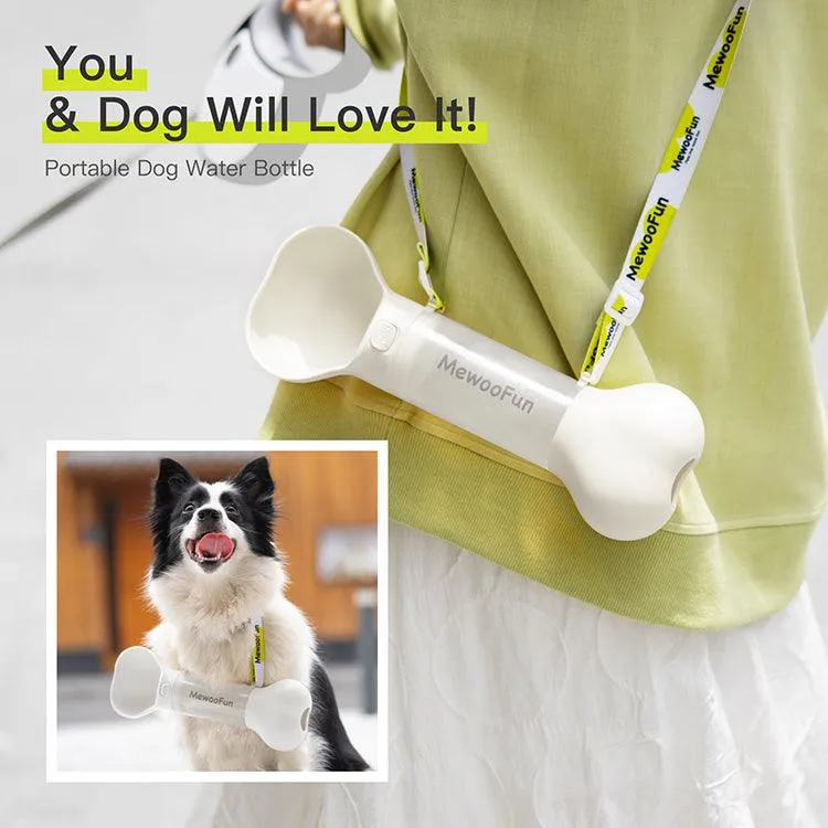 Dog Water Bottle With Storage of Pet Poop Bag