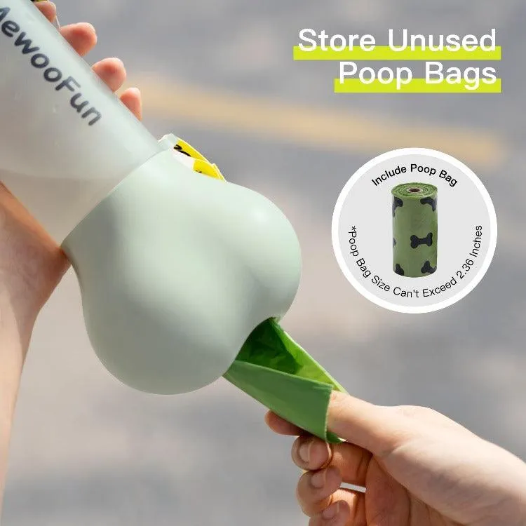 Dog Water Bottle With Storage of Pet Poop Bag