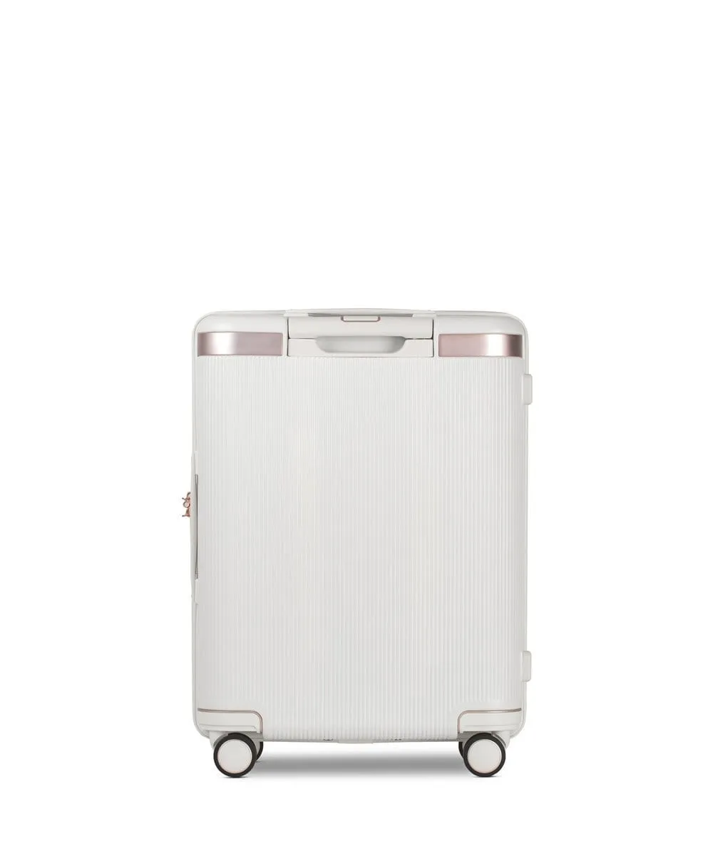 Echolac Shogun Classic 20" 4 Double Wheel Cabin Luggage Trolley Ivory White - CTA148 Ivory White 20