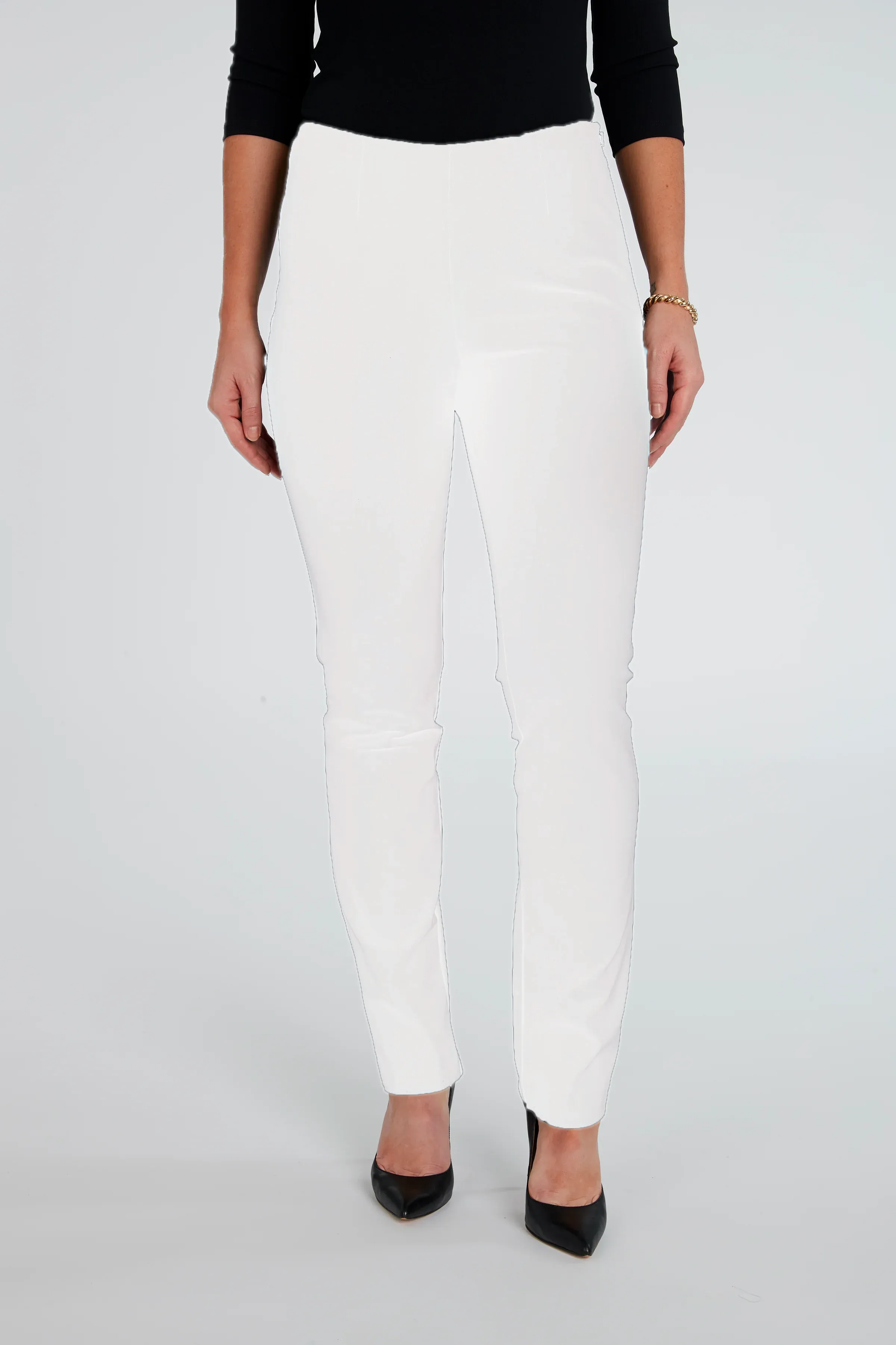 Equestrian Stretch Cotton Slim Side Zip Pant