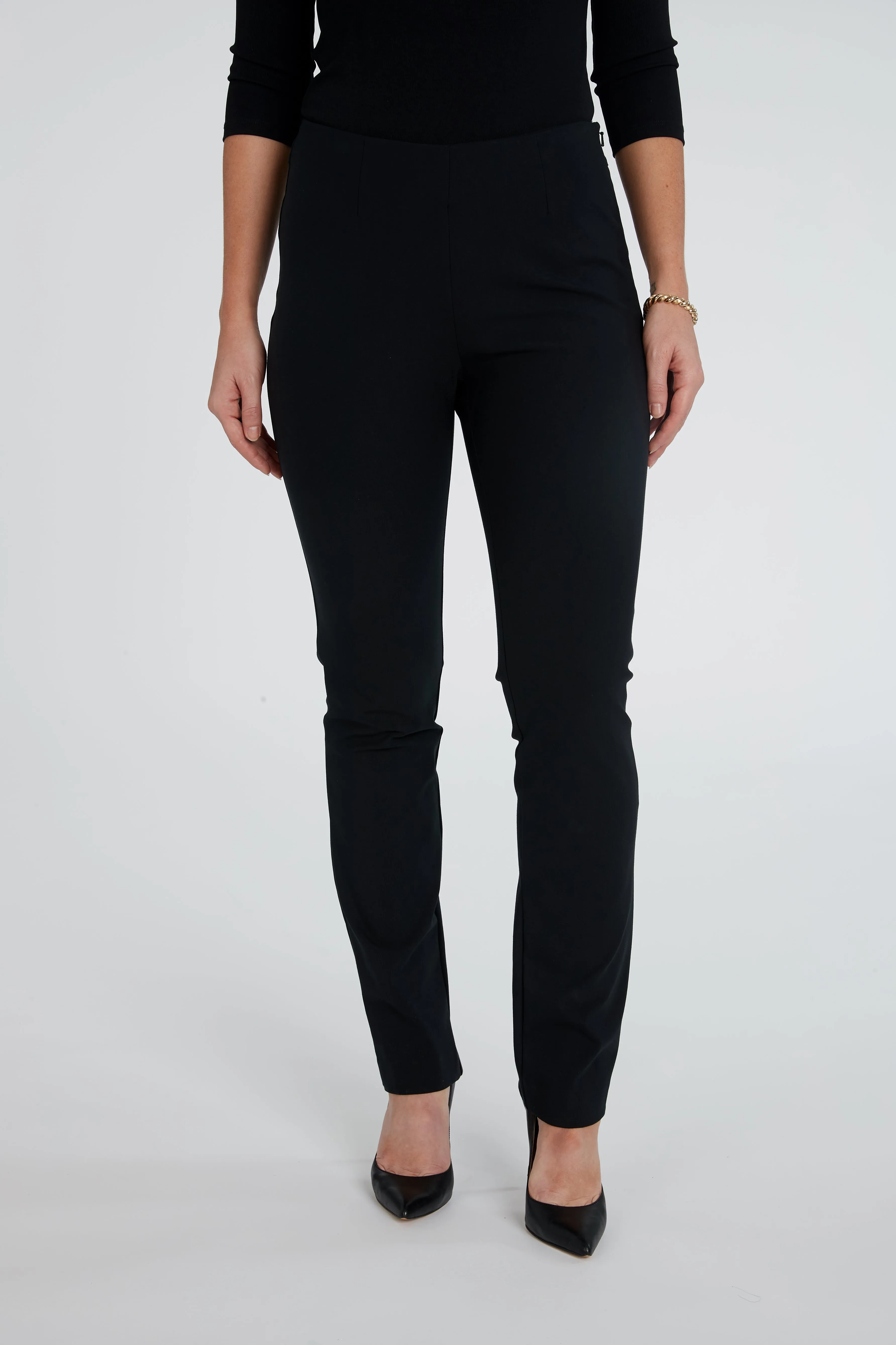 Equestrian Stretch Cotton Slim Side Zip Pant