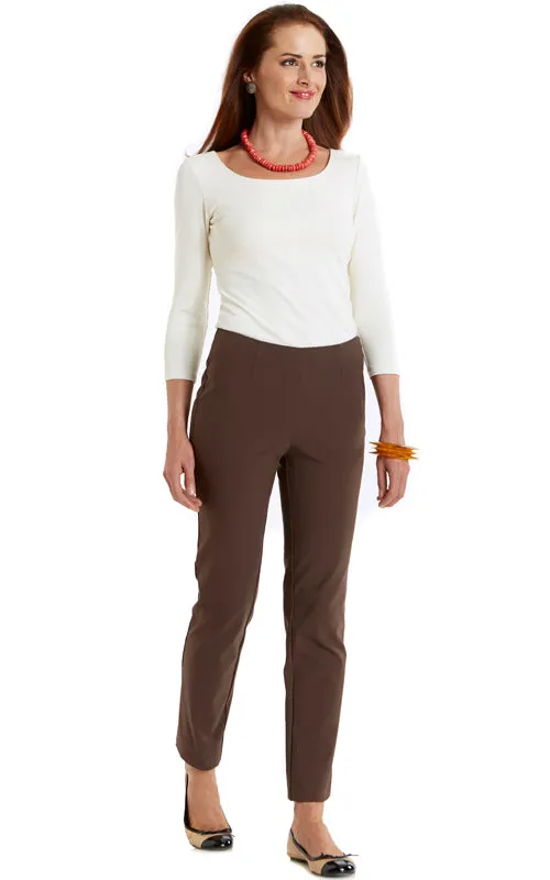 Equestrian Stretch Cotton Slim Side Zip Pant