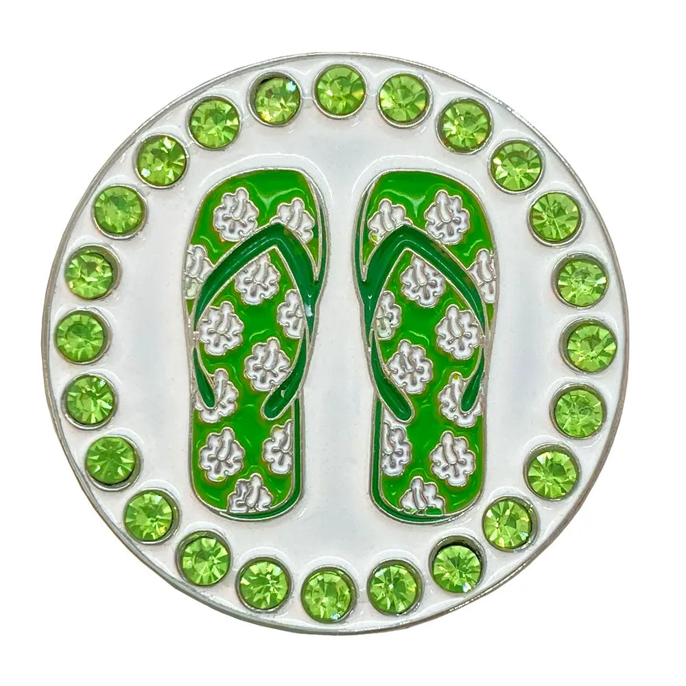 Flip Flops (Green) Golf Ball Marker Only