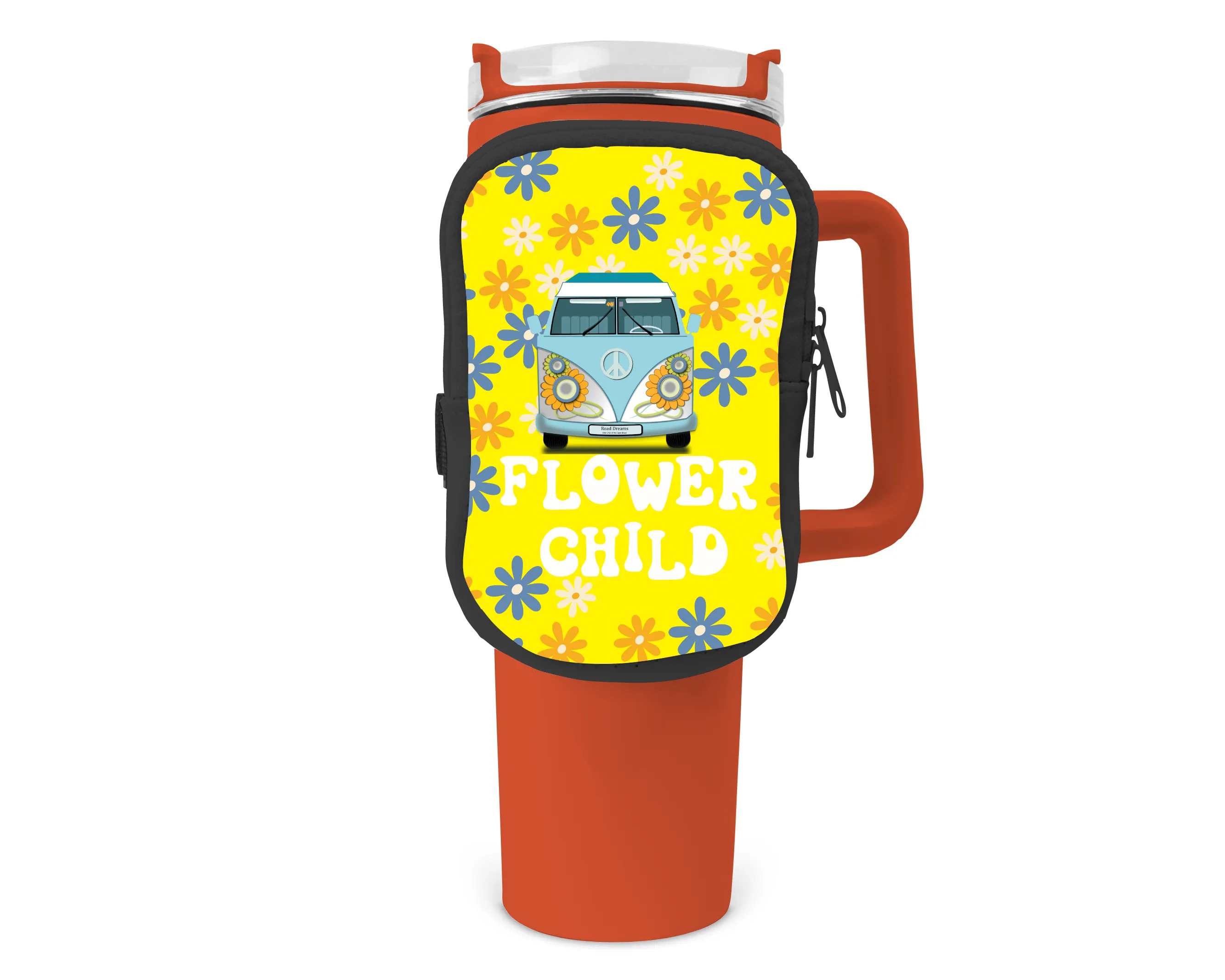 Flower Child Zippered Pouch/Bag For 40oz Tumbler