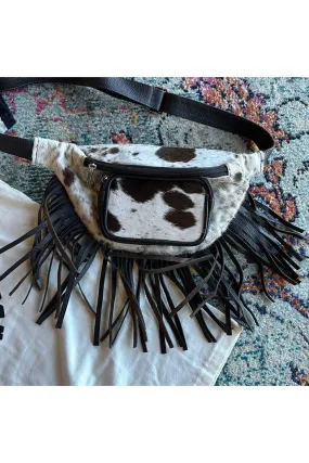 Fringe Cowhide Fanny Packs