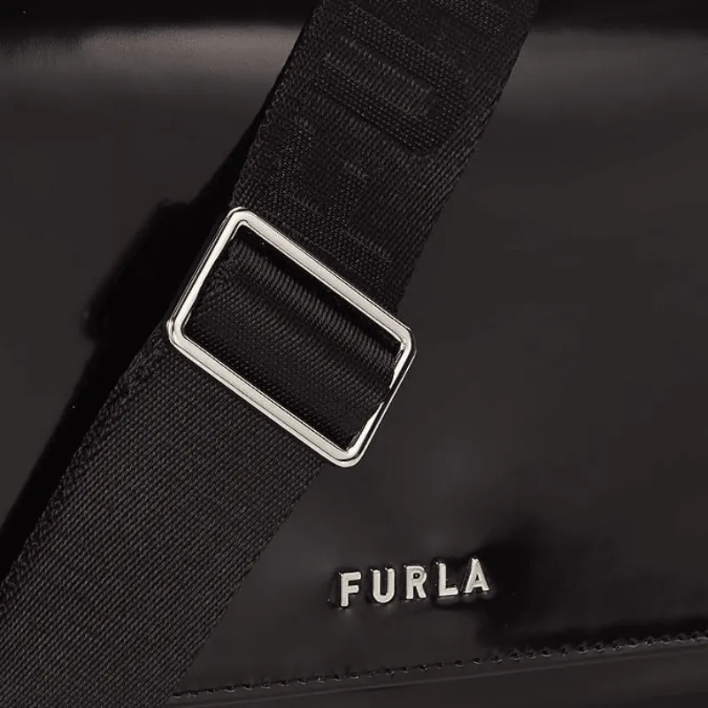 Furla Splendida Small Shoulder Bag - Nero   Cognac