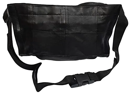 Genuine Leather Concealed Carry Pistol Pouch Ultimate Fanny Pack Holster Waist Pack with RFID Protected Front Pocket