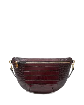 Grande Fanny in Bordeaux Autumn Croco w/ Black Strap