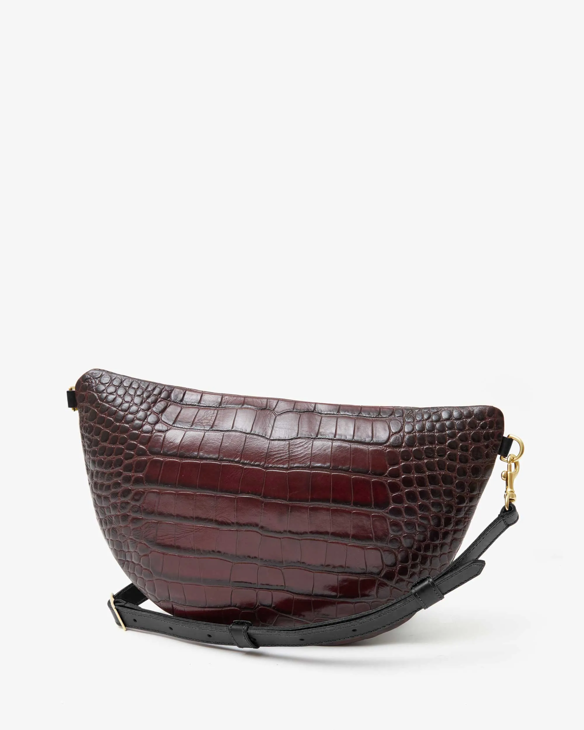 Grande Fanny in Bordeaux Autumn Croco w/ Black Strap