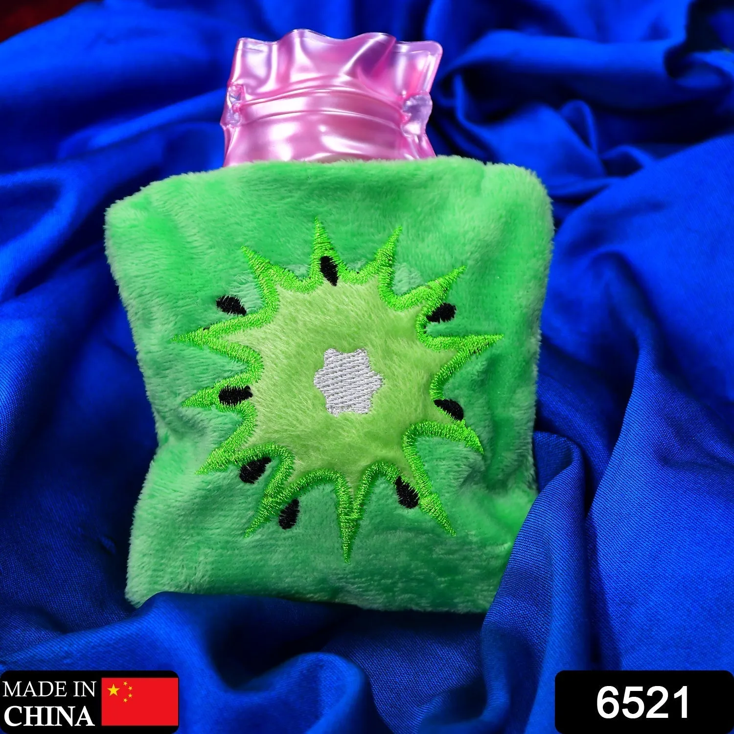 Green sun small Hot Water Bag with Cover for Pain Relief, Neck, Shoulder Pain and Hand, Feet Warmer, Menstrual Cramps.